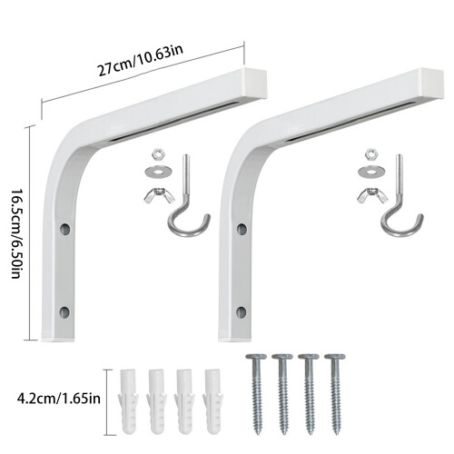 Projector Screen Ceiling Mount L Brackets Adjustable Clearance 2