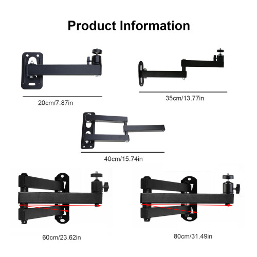 Flexible Projector Mounting Bracket Wall Mount-Three arms 40cm 2