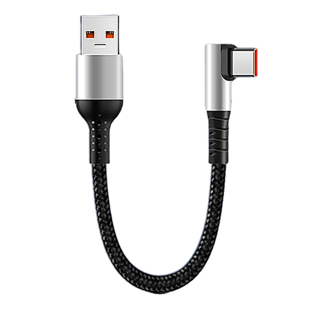 Nylon Braided Quick Charging Usb To Type C-0.25M Single Elbow 7709000004546