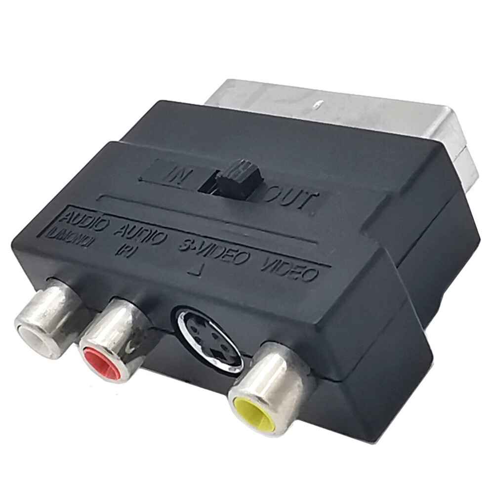 Scart To 3Rca Female Adapter With 21Pin Male Connector Plug With 7732000127908