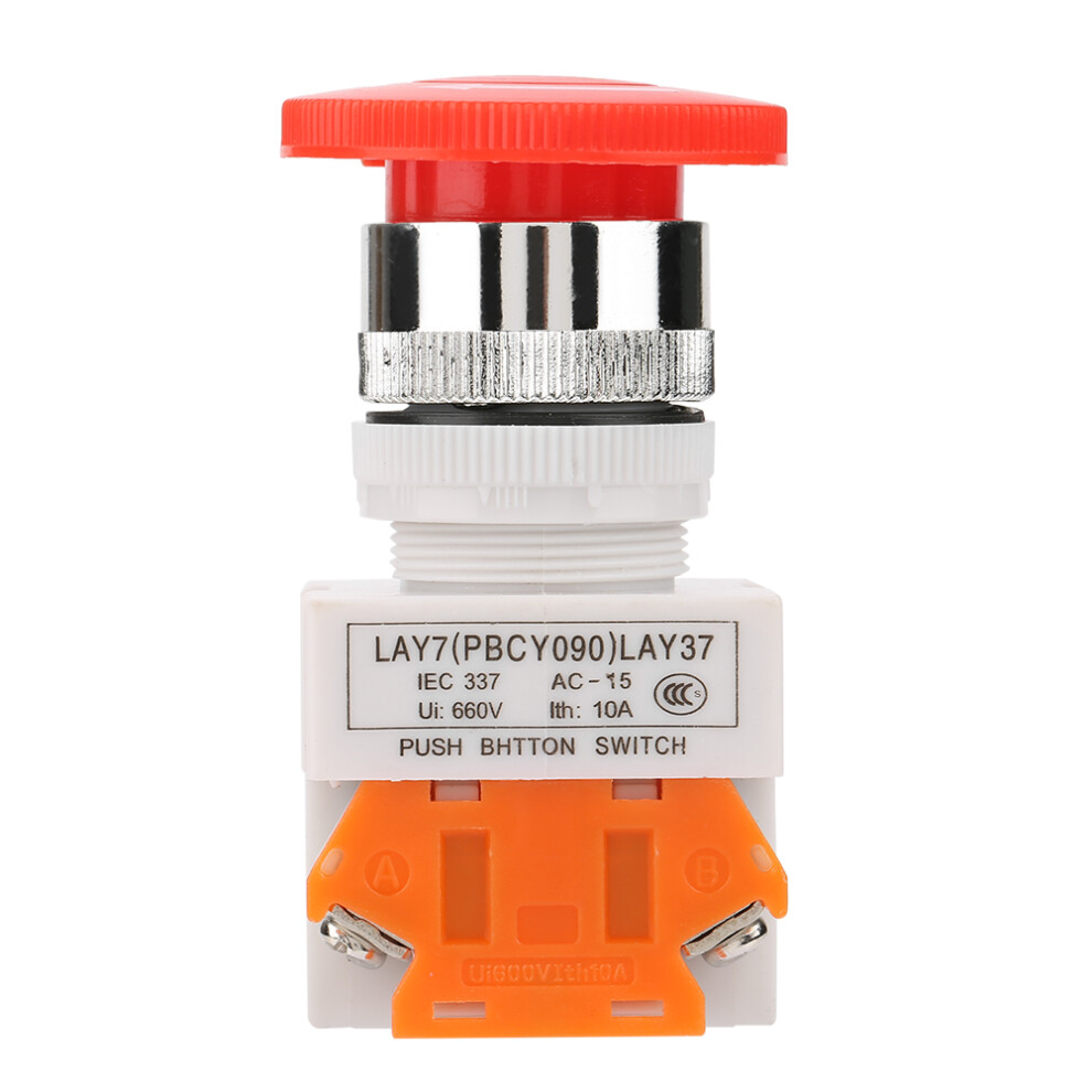22Mm Self Locking Emergency Stop Mushroom Push Button Switch Lay37-11Zs 8421350128121
