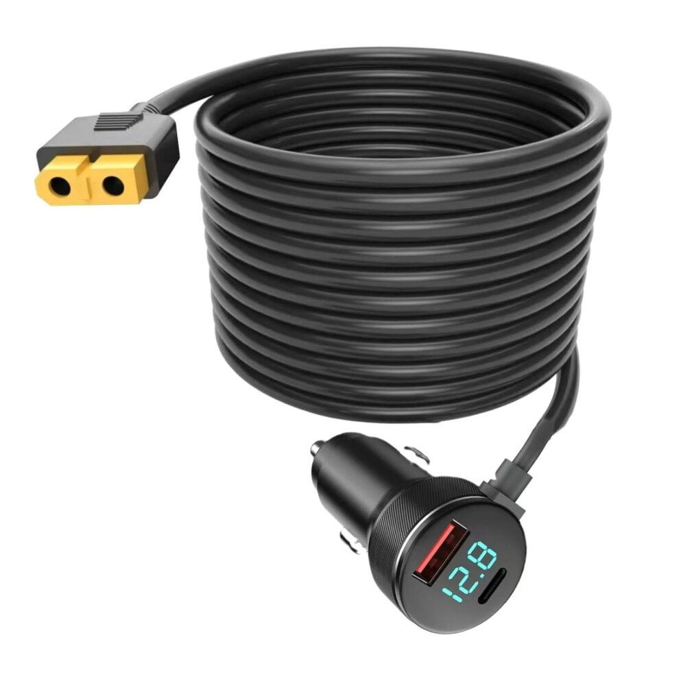 XT60 Female To Car Outlet Socket Connector Cable Vehicle Charging Adapter Cord Water Resistant 12V DC-image-OPC-PKHRS5K-NEW
