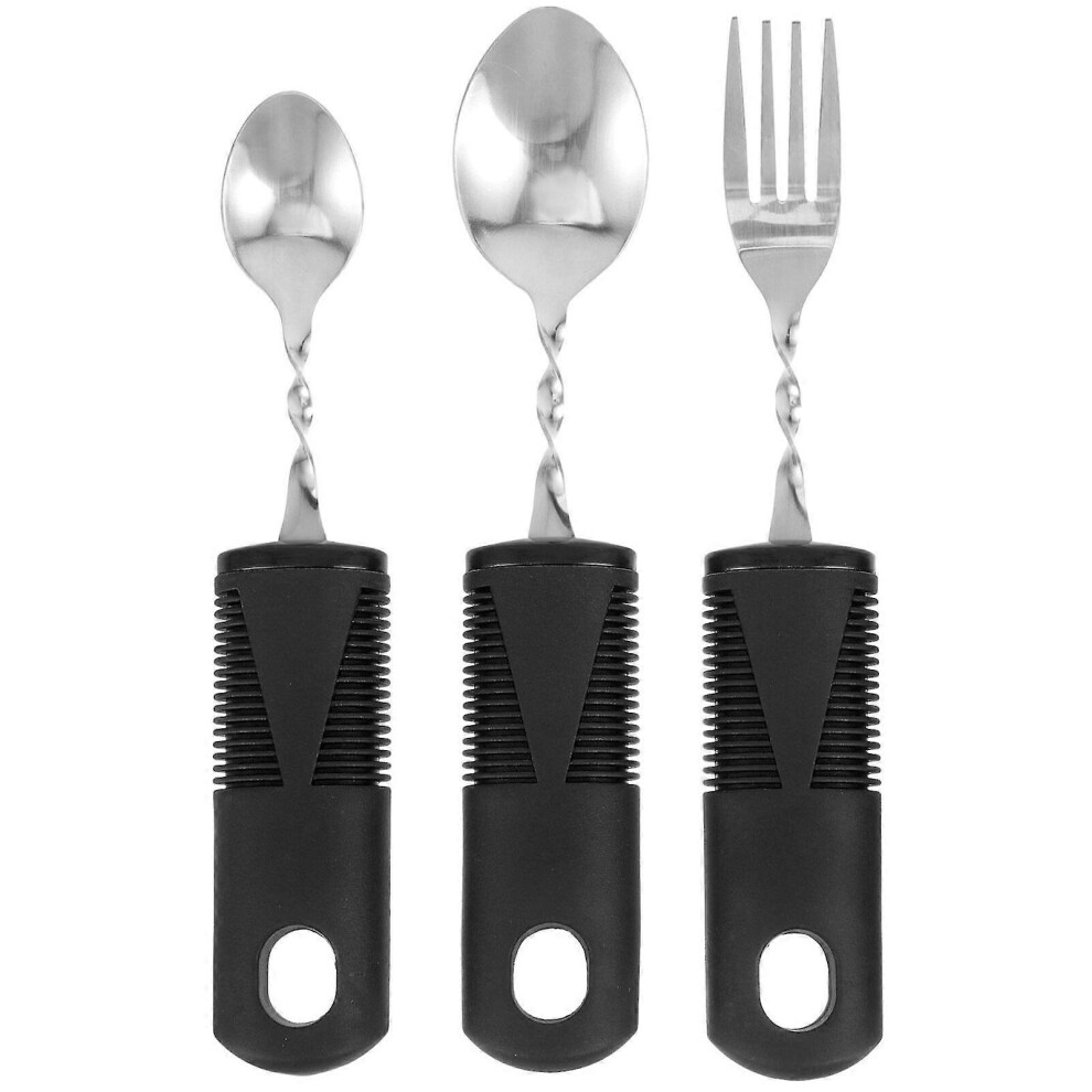 Pcs Portable Cutlery Set for Elderly, Foldable Spoons, Forks, Utensils for Disabled People