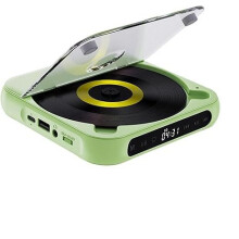 Portable Bluetooth-Compatible CD-Player Built-In Speakers Rechargeable Mini CD Players For Travel Home Car Green