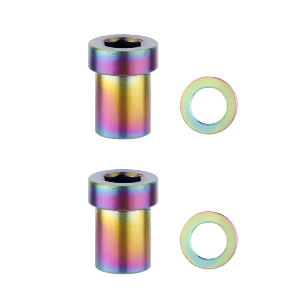 2Pcs Road Bike C Brake Pivots Nut With Washer For-13Mm Colorful 7696000097152