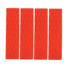 4Pcs Foam Surfboard Deck Traction Pad NonSlip Front-Orange