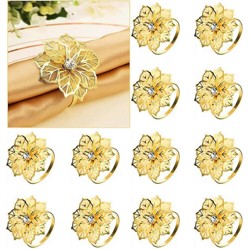 12 flower napkin rings