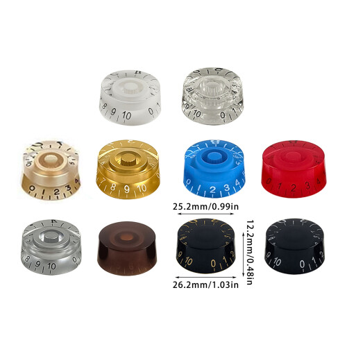 Guitar Tuner Knobs Replacement Bass Effect-black gold lettering 2