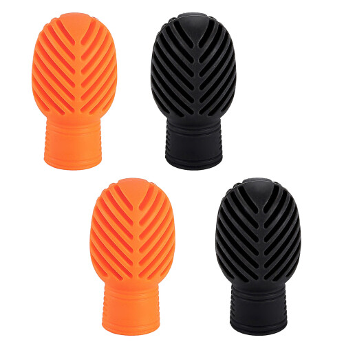 4Pcs Drum Dampener Silicone Drumstick Mute-2 orange 2 black
