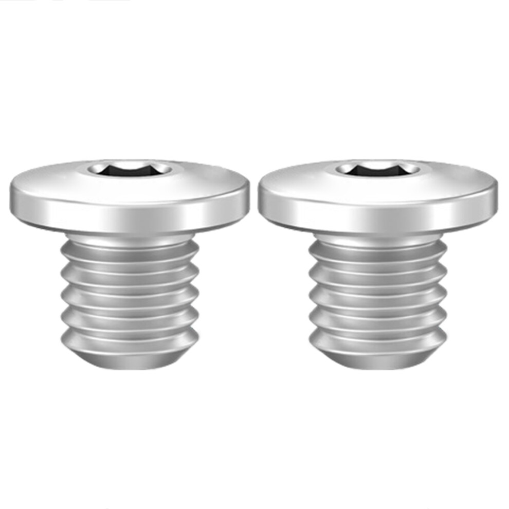 Titaniums Alloy Bicycles Hydraulic Brake Bolts Set-2Pcs Silver 7696000100654