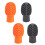 4Pcs Drum Mute Silicone Drumstick Tip Drumstick-2 orange 2 gray 1