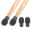 4Pcs Drum Mute Silicone Drumstick Tip Drumstick Dampeners-Black 4