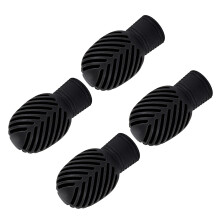 4Pcs Drum Mute Silicone Drumstick Tip Drumstick Dampeners-Black