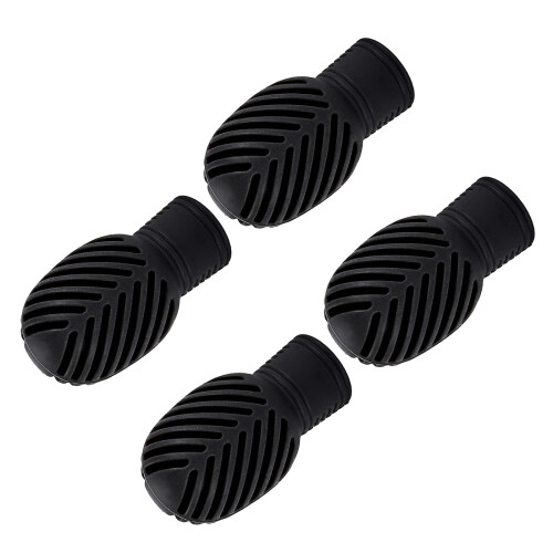4Pcs Drum Mute Silicone Drumstick Tip Drumstick Dampeners-Black