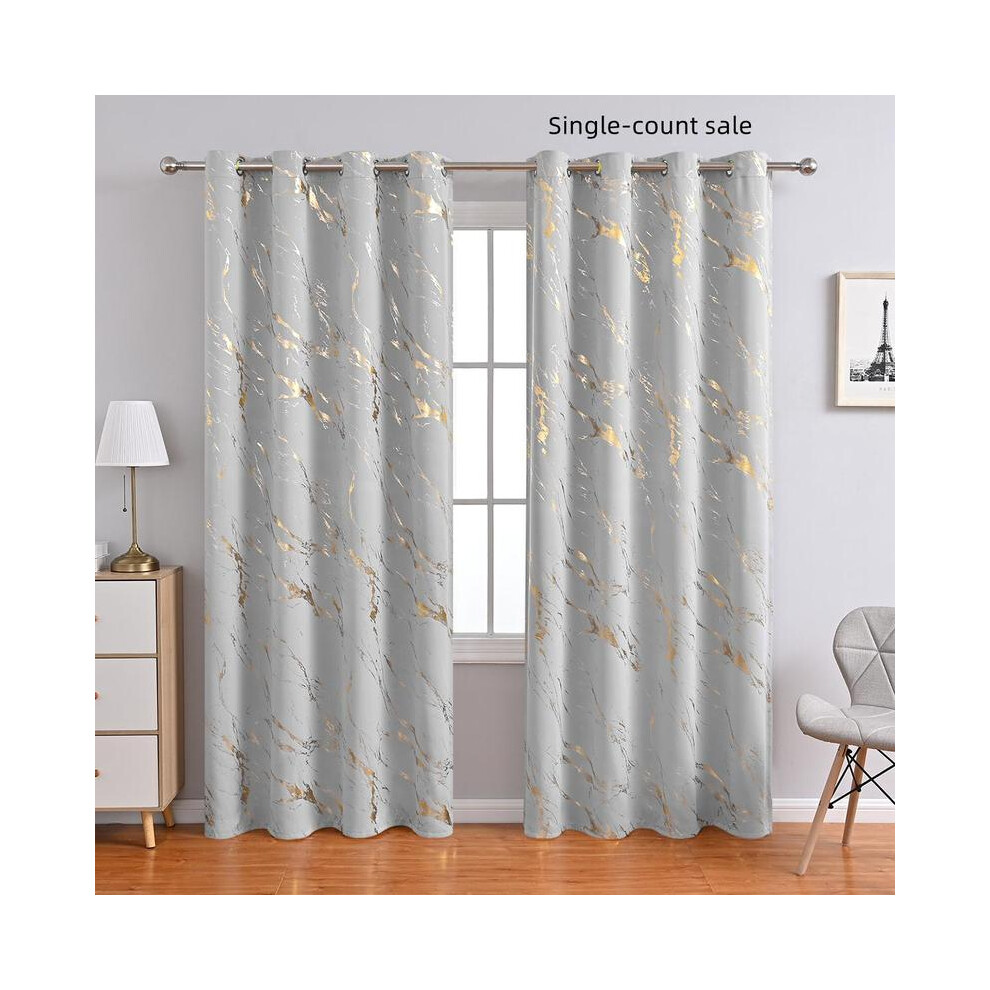 (Grey, 132cm*213cm) Blackout Curtains- Premium Polyester Thermal Insulated Energy Saving Noise Reducing Set of 2 Rod Pocket Panels Block Sunlight 90 t-image-OPC-PKHRT5P-NEW