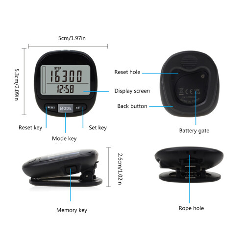 Walking Step Count Calculation Counter LCD Digital Pedometers 2
