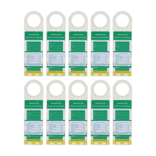 10PCS Gerüst Tag Locking Vorsicht Wartung Zeichen
