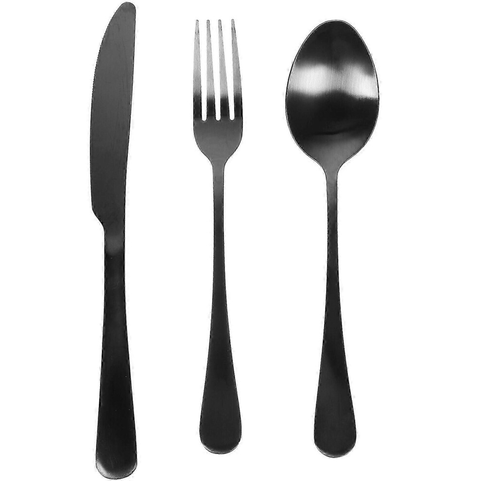 Set Travel Utensils Portable Cutlery Set Stainless Steel Knife Spoon with Fork Reusable Flatware for Office