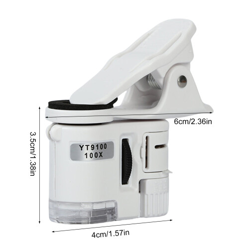 Mobile Phone Clip On Microscope Lens with LEDs Easy Carry 1