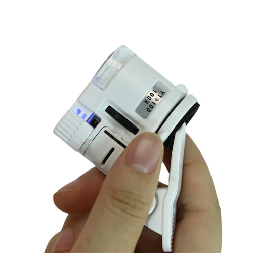 Mobile Phone Clip On Microscope Lens with LEDs Easy Carry 2