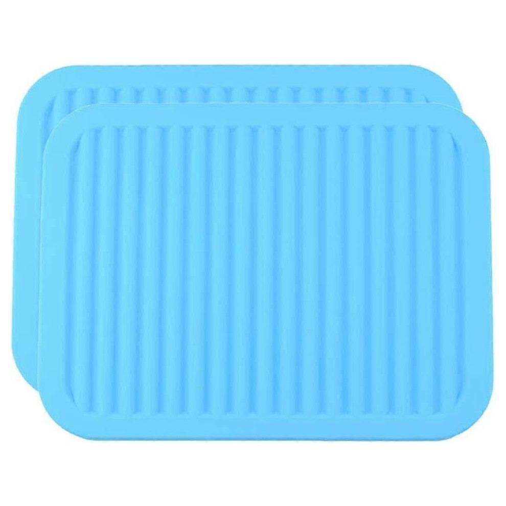 Silicone Trivet, Hot Pad, Waterproof Trivet, Hot Pots And Pans, Heat Insulation For Kitchen And Dinner (Blue) Blue