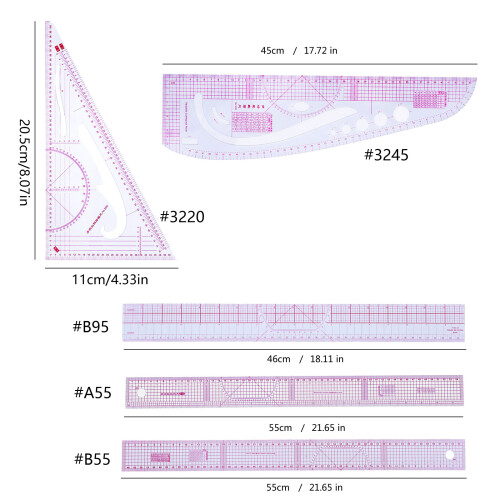 DIY Craft Sewing Tool for Beginner Tailors-Clothing ruler 6501 2