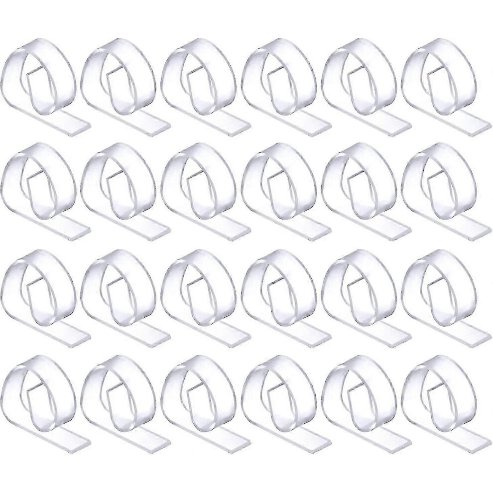 Set of 24 clear plastic tablecloth clips