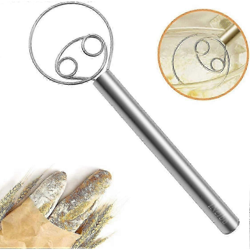 Dough Whisk, Bread Mixer, Danish Dough Whisk for Bread Making, Large Stainless Steel Dough Whisk, Perfect for Baking Pastry or Pizza g20242993946