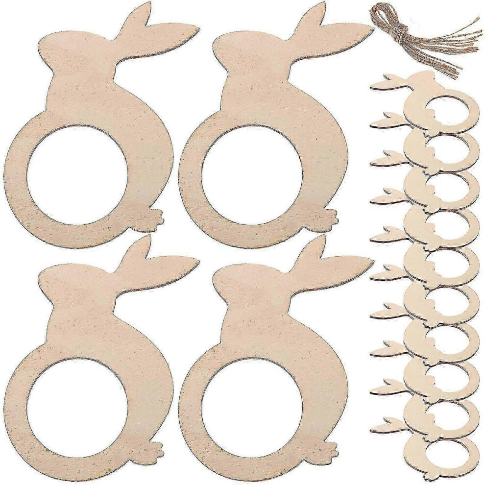 Set of 20 Easter Bunny Napkin Rings, Unpainted