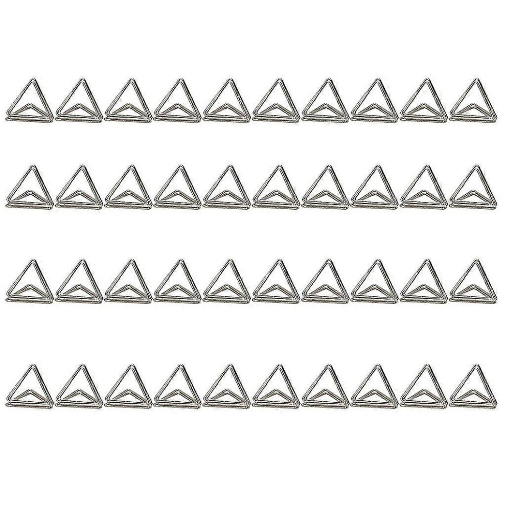 (Silver) 50Pcs Triangle Shape Table Number Holders Place Card Holders Wedding Party Decoration Silver