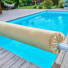 Waterproof Solar Blanket Cover For Pool Reel 16-Foot Length All-Season Protection And Reel Compatibility