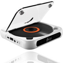 Portable CD Player Bluetooth-Enabled Hi-Fi Rechargeable Compact And Lightweight Music Player White For Travel