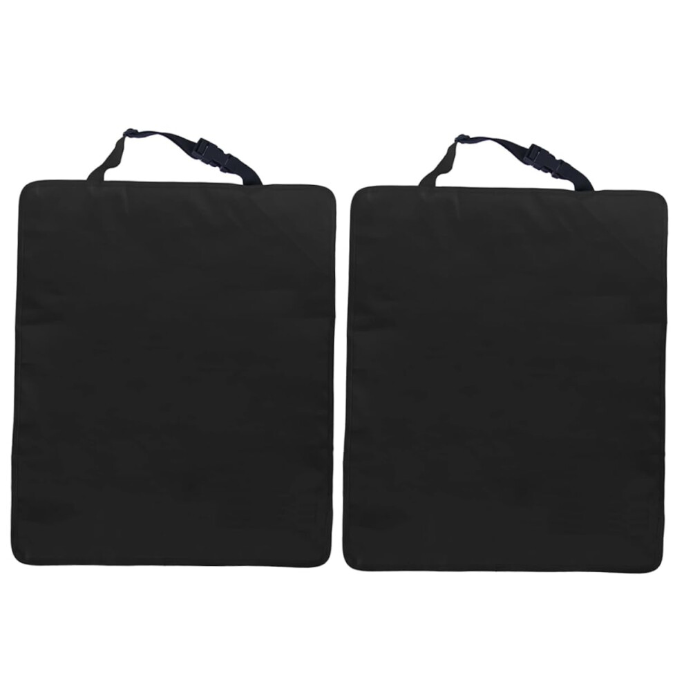 Car Kick Mats For Suvs, Trucks, Minivans, Backseat Protector, Mud Stain Resistant, Easy Install, 2-Pack, Black 6447073704789