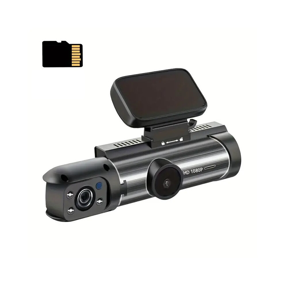 1080P Dual Camera Dash Cam For Cars With 32Gb Memory Card 665753713616