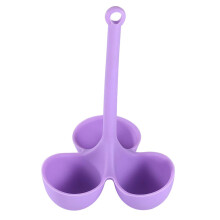 Silicone Egg Tray Boiled Egg Cooker Holder, Reusable Steamer Rack, Heatproof Nonstick Kitchen Accessory, Purple
