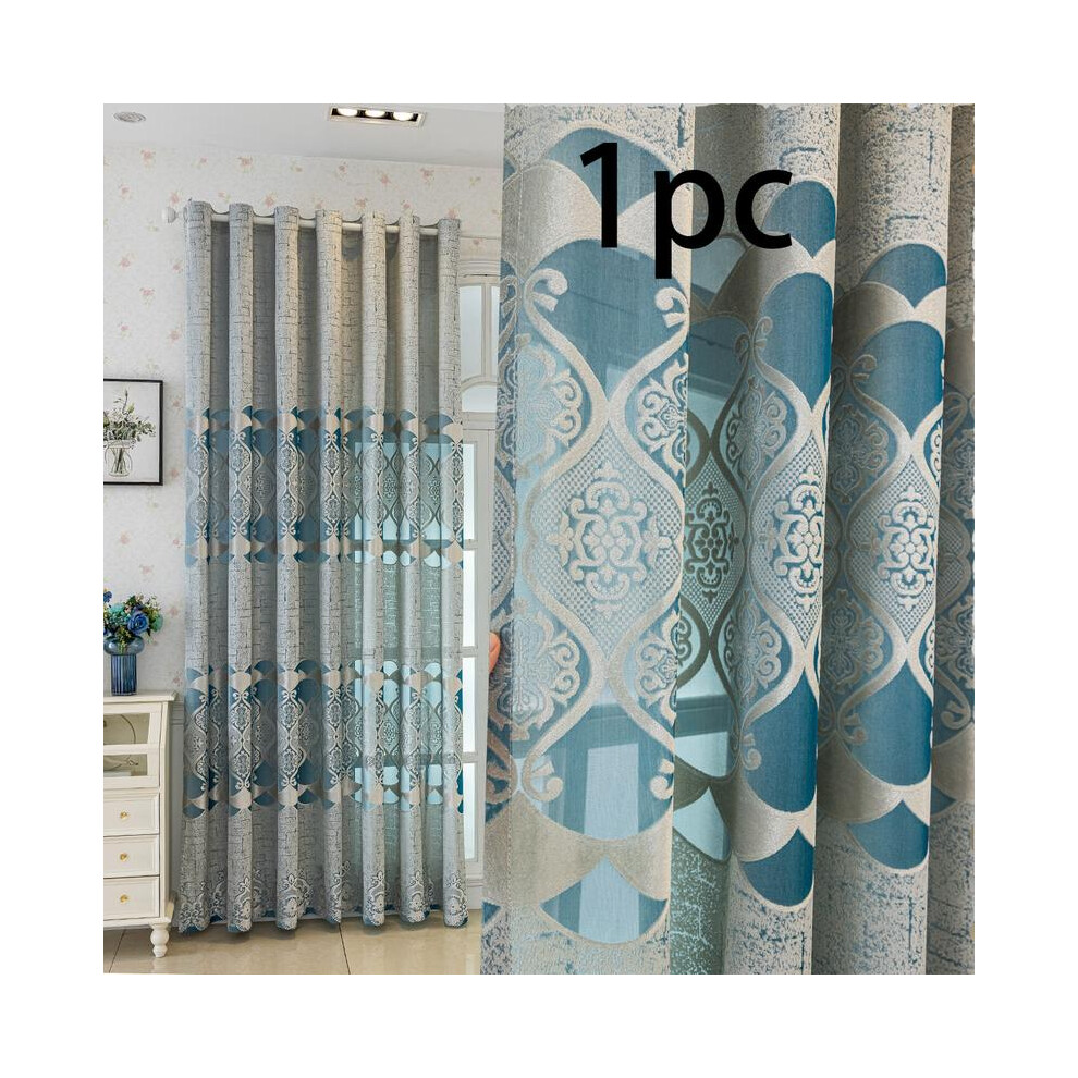 (Blue, 39in*98inã100cm*250cmã1 Panel) Blackout Curtains- Premium Polyester Thermal Insulated Energy Saving Noise Reducing Set of 2 Rod Pocket Pane-image-OPC-PKHS7VJ-NEW