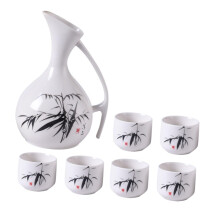 Japanese Sake Cup Set 4-Piece With Lids Glass Sake Cups For Hotel Restaurant Tea House Home Use
