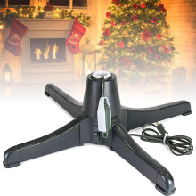 Rotating Christmas Tree Stand Electric Adjustable Base Quiet 360 Degree Display Holds Up To 7.5 Ft Trees