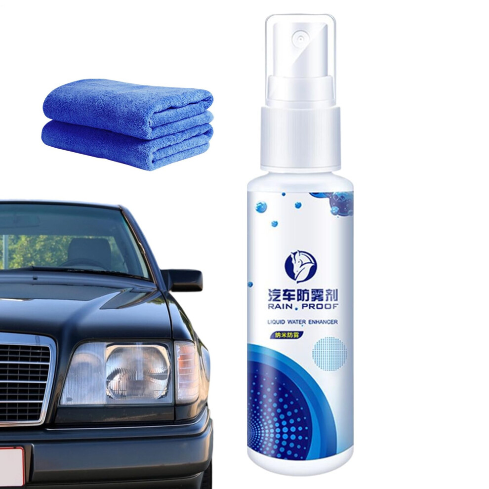 Anti Fog Spray For Glasses Towel Included Rainproof Antifog Agent For Windshields, Windows, Mirrors Winter Driving 9393856756346