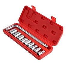 Auto Tool Set 10-Piece Torx Sleeve Set, Universal Car And Bicycle Repair Tools, Red Home Tool Kit