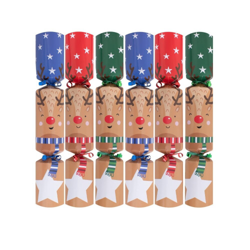 6 Racing Reindeer Christmas Games Crackers Fun Dinner Party Crackers 2