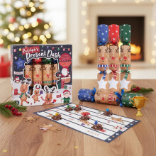 6 Racing Reindeer Christmas Games Crackers Fun Dinner Party Crackers