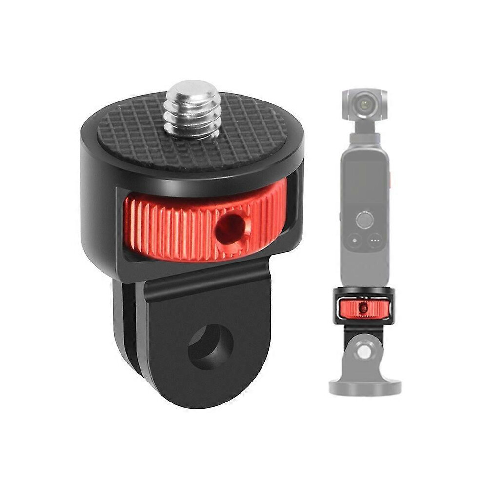 Ss45181-A1 Aluminum Alloy 1/4 Inch Screw Tripod Adapter For Insta360 Gopro Dji, 360 Degree Rotating 6935159266721