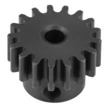 Stahl 17T 0,8 Modul Motor-Pinionritzel für 1/10 RC Autos Schwarz