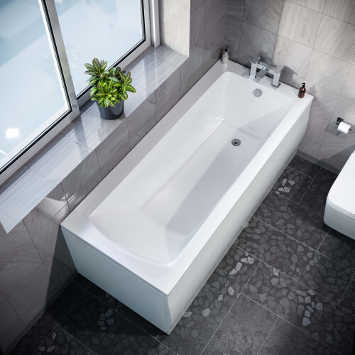 NES Home Standard Bath Tub Square Single Ended 1700mm x 700mm Bath With Legs