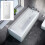 NES Home Standard Bath Tub Square Single Ended 1700mm x 700mm Bath With Legs 6