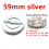 Opel, 4 stycken 64 mm silver 3