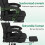 ELFORDSON ELFORDSON Office Chair Executive Computer Fabric Seat Gaming Black 4