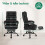 ELFORDSON ELFORDSON Office Chair Executive Computer Fabric Seat Gaming Black 8