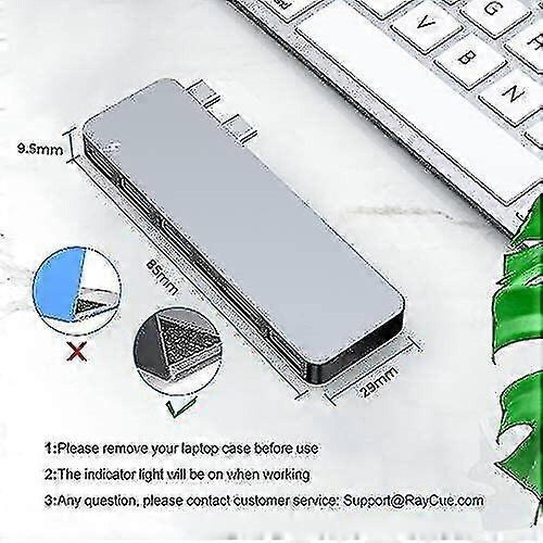Προσαρμογέας USB Hub για Macbook Pro/air 2020 2019 2018, αξεσουάρ USB-C 6 σε 1 συμβατά με Macbo 1